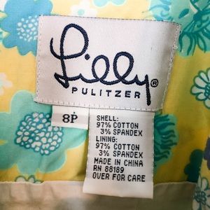 Lily Pulitzer Yellow Floral Dress Size 8p